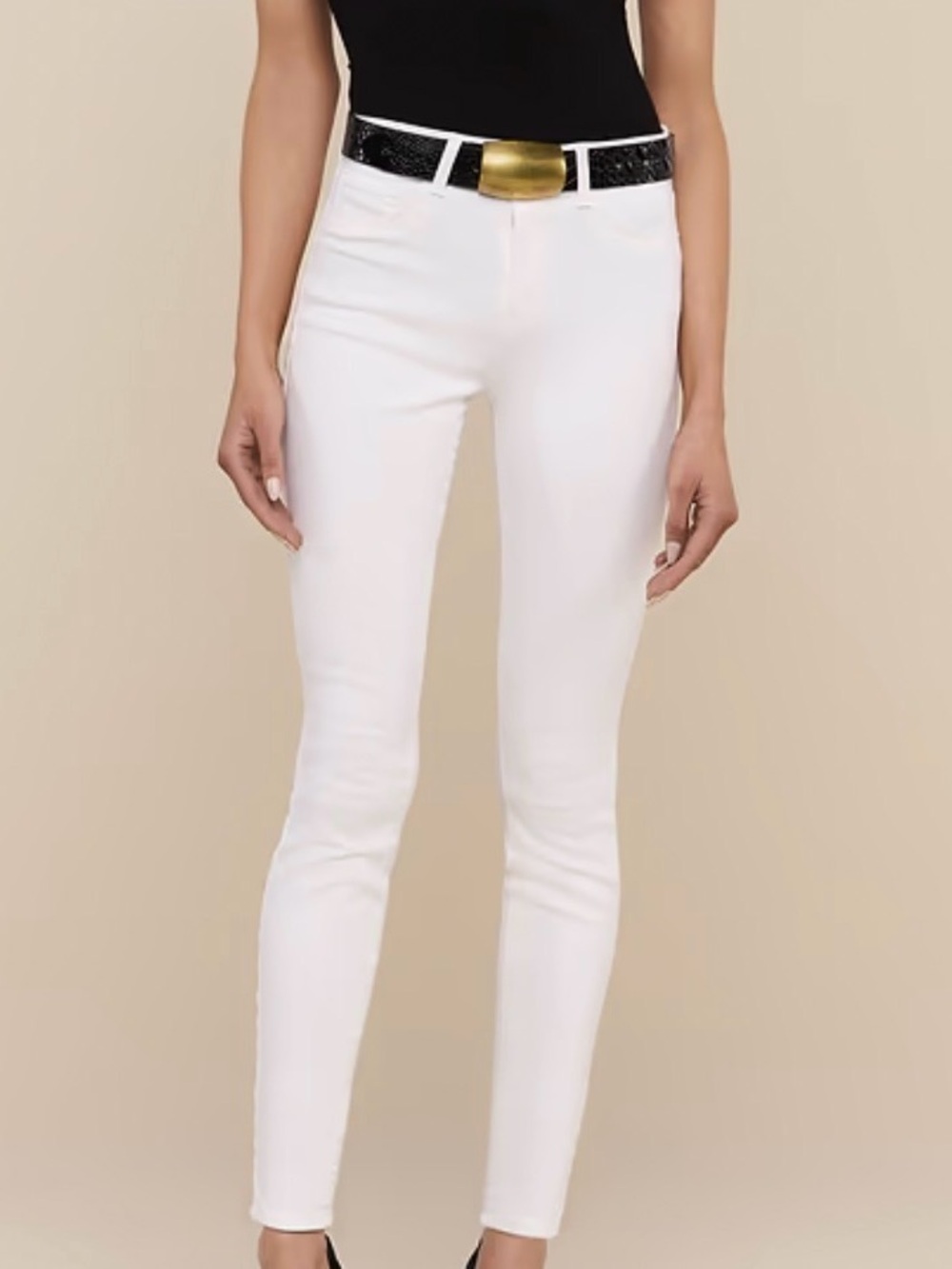 L'AGENCE Margot High-Rise Ankle Skinny Jeans white. Size 27